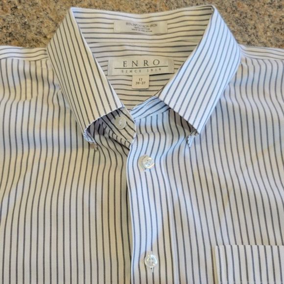 Enro Shirts Enro 8s 2 Ply Non Iron Pinpoint Oxford Button Down